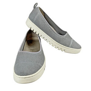 Vionic Women's Size 8.5 Uptown Skimmer Knit Flats Gray Sparkly Slip On Shoes